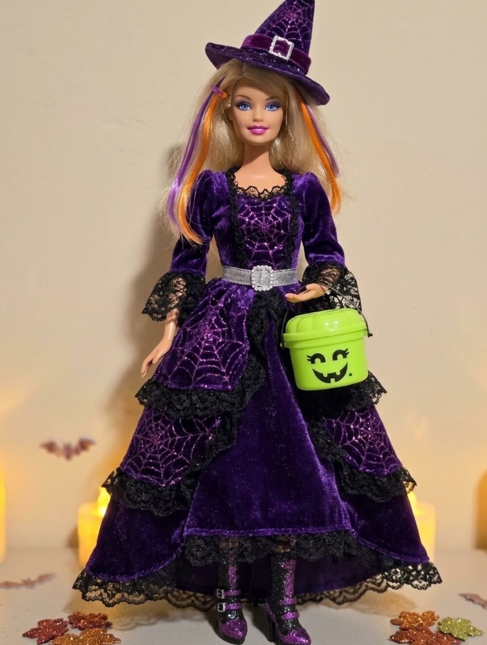 New McDonald's mini Halloween witch bucket accessory for Barbie Labubu